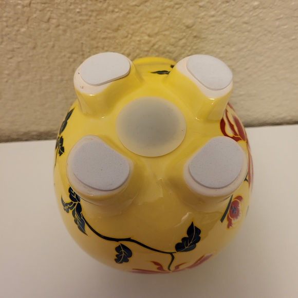 Yellow Floral Piggy Bank - Picture 6 of 6